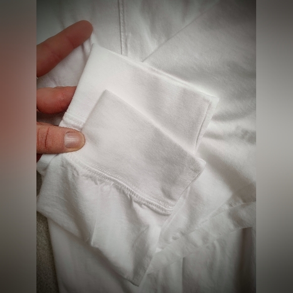 NWT J. Crew Broken-In Long Sleeve T-Shirt w/ Chest Pocket, White, Large-Tall - Picture 6 of 9